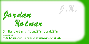 jordan molnar business card